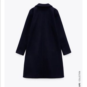 Brand new! Zara Navy Lapel Coat